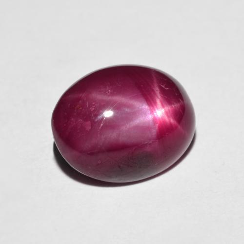 Rubino stellato naturale rosso da 4,41 ct, taglio ovale, opaco
