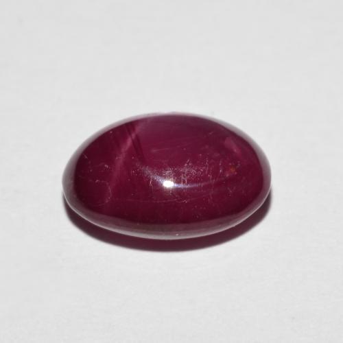 Rubino stellato naturale rosso da 4,41 ct, taglio ovale, opaco