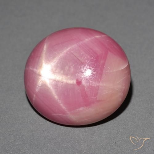 Rubino Stellato rosa magenta naturale da 35.88 ct, Ovale, Opaco