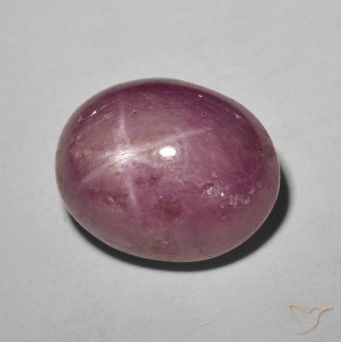 Rubino Stellato Viola rossastro naturale da 8.61 ct, Ovale, Opaco