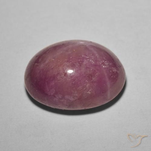 Rubino Stellato Viola rossastro naturale da 8.61 ct, Ovale, Opaco