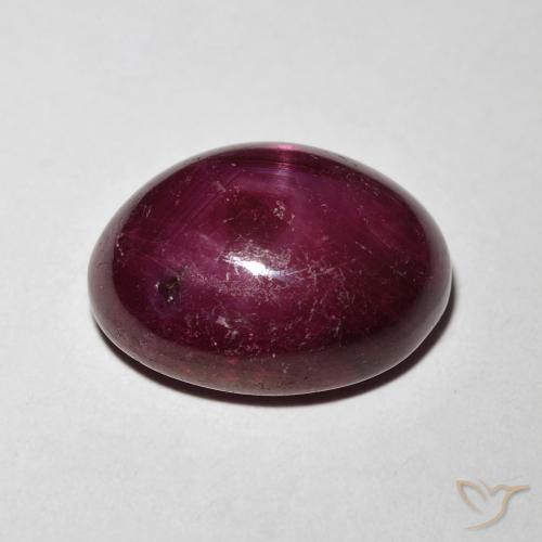 Rubino Stellato Vino rosso naturale da 11.24 ct, Ovale, Opaco