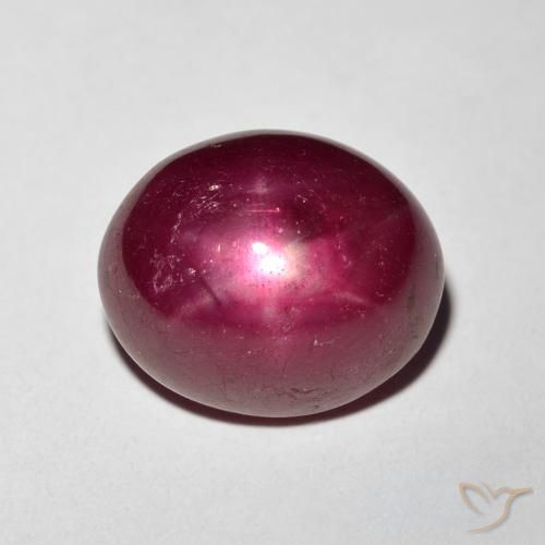10.93ct Naturale Vino Rosso Profondo Rubino stellato, Ovale, Opaco