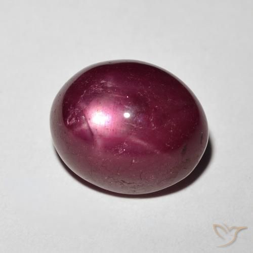 Rubino Stellato Vino Rosso Profondo naturale da 10.93 ct, Ovale, Opaco
