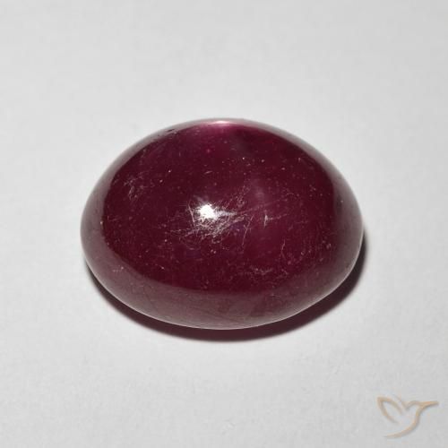 Rubino Stellato Vino Rosso Profondo naturale da 10.93 ct, Ovale, Opaco