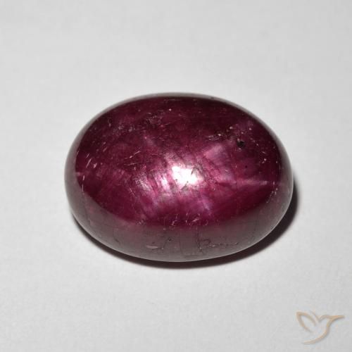 9.13ct Naturale Rosso scuro Rubino stellato, Ovale, Opaco