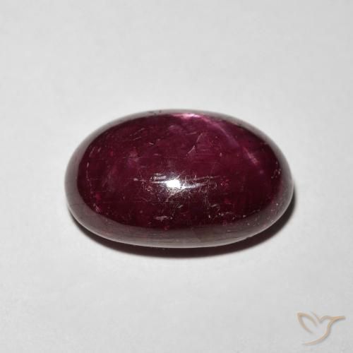 Rubino Stellato Rosso scuro naturale da 9.13 ct, Ovale, Opaco