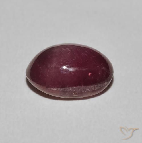 Rubino Stellato Medium Light-Purple naturale da 4.45 ct, Ovale, Opaco
