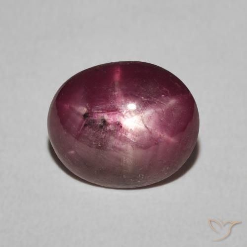 3.85ct Naturale Magenta grigiastro Rubino stellato, Ovale, Opaco