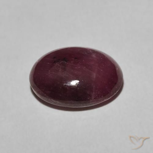 Rubino Stellato Magenta grigiastro naturale da 3.85 ct, Ovale, Opaco