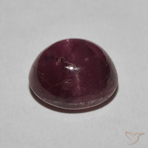 Rubino Stellato Magenta grigiastro naturale da 5.04 ct, Ovale, Opaco