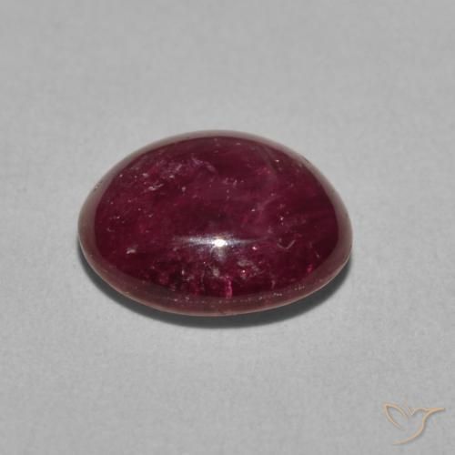 Rubino Stellato Viola rossastro naturale da 4.15 ct, Ovale, Opaco