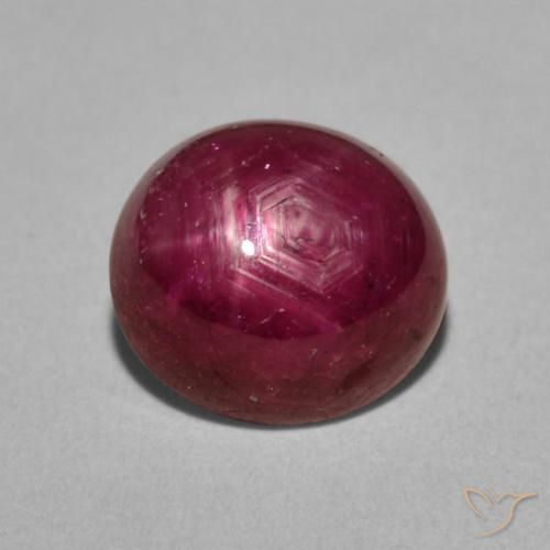 5.50ct Naturale Bacca Viola Rubino stellato, Ovale, Opaco