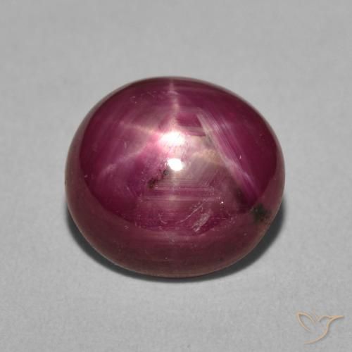 4.98ct Naturale Uva Brillante Rubino stellato, Ovale, Opaco