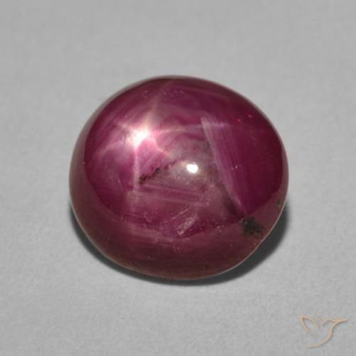 Rubino Stellato Uva Brillante naturale da 4.98 ct, Ovale, Opaco