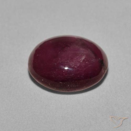 Rubino Stellato Uva Brillante naturale da 4.98 ct, Ovale, Opaco