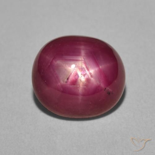 5.07ct Naturale Magenta intenso Rubino stellato, Ovale, Opaco