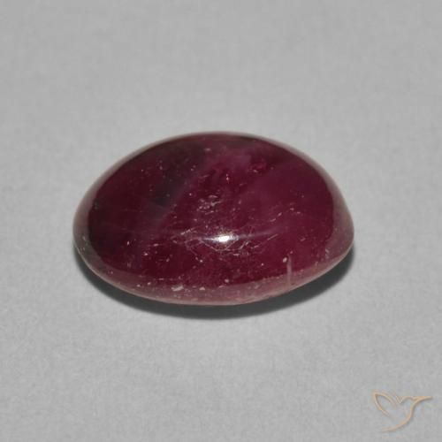 Rubino Stellato Bacca Viola naturale da 4.45 ct, Ovale, Opaco