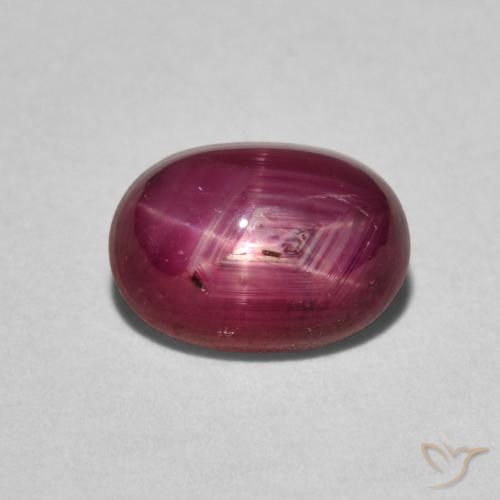 2.97ct Naturale Vino Rosso Profondo Rubino stellato, Ovale, Opaco