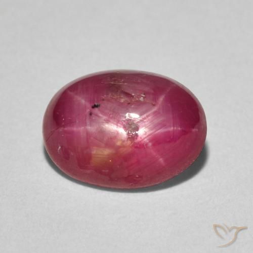 3.60ct Naturale Rosso medio Rubino stellato, Ovale, Opaco