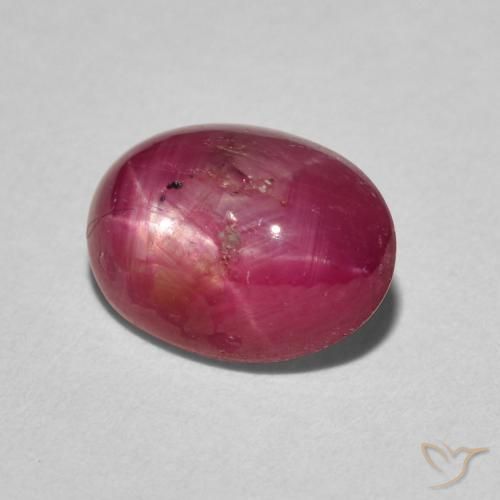 Rubino Stellato Rosso medio naturale da 3.60 ct, Ovale, Opaco