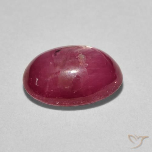 Rubino Stellato Rosso medio naturale da 3.60 ct, Ovale, Opaco