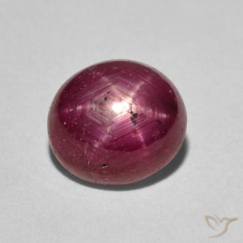 3.74ct Naturale Rosso medio Rubino stellato, Ovale, Opaco