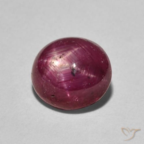 Rubino Stellato Rosso medio naturale da 3.74 ct, Ovale, Opaco