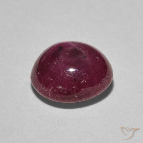 Rubino Stellato Rosso medio naturale da 3.74 ct, Ovale, Opaco