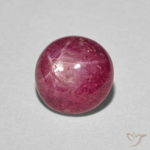 Rubino Stellato marmellata rossa naturale da 3.12 ct, Rotondo, Opaco