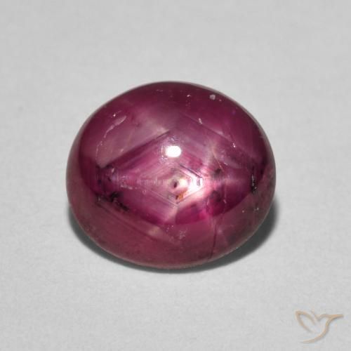 3.05ct Naturale Rosso scuro Rubino stellato, Ovale, Opaco