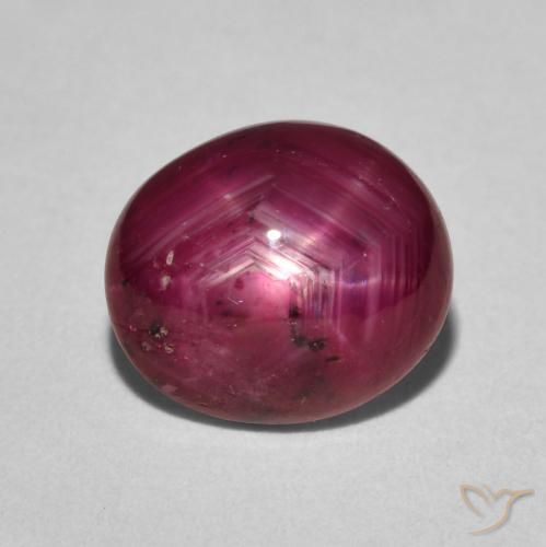 4.40ct Naturale Rosso scuro Rubino stellato, Ovale, Opaco