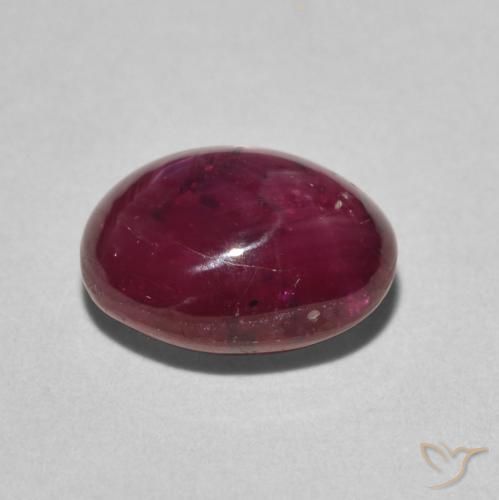 Rubino Stellato Rosso scuro naturale da 4.40 ct, Ovale, Opaco