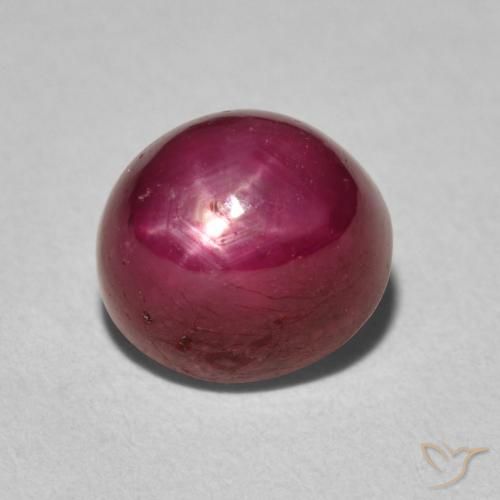 5.15ct Naturale Rosso scuro Rubino stellato, Ovale, Opaco