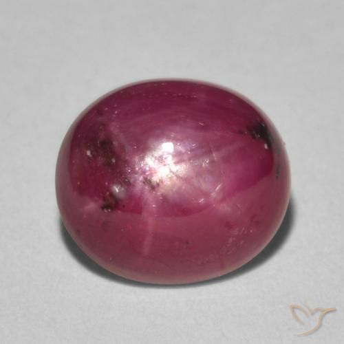 4.85ct Naturale Rosso medio Rubino stellato, Ovale, Opaco