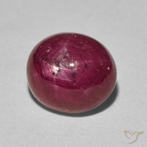 Rubino Stellato Cremisi Profondo naturale da 4.60 ct, Ovale, Opaco