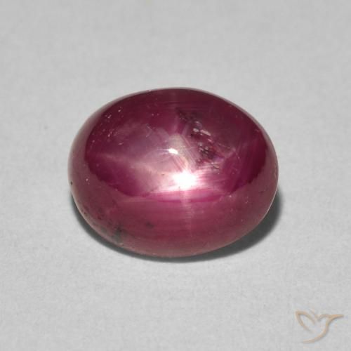 3.29ct Naturale Cremisi Profondo Rubino stellato, Ovale, Opaco