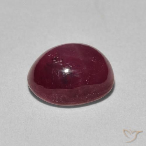 Rubino Stellato Cremisi Profondo naturale da 3.29 ct, Ovale, Opaco