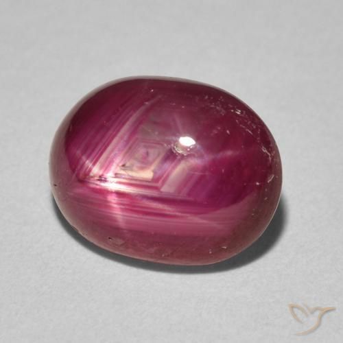 Rubino Stellato Vino Rosso Profondo naturale da 4.42 ct, Ovale, Opaco