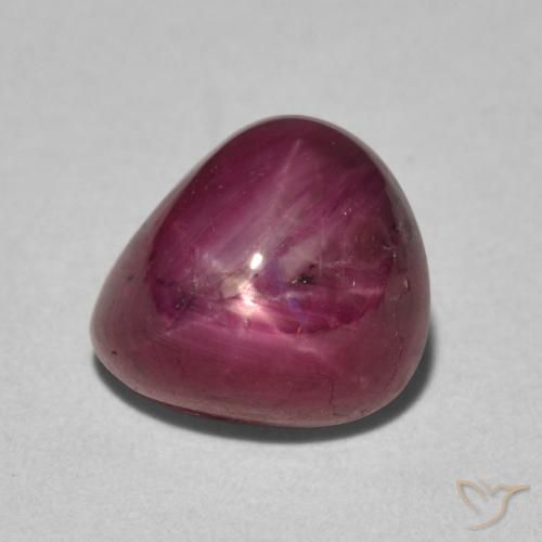 4.42ct Naturale Vino Rosso Profondo Rubino stellato, Forma a pera, Opaco
