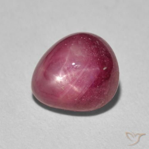 4.29ct Naturale marmellata rossa Rubino stellato, Forma a pera, Opaco