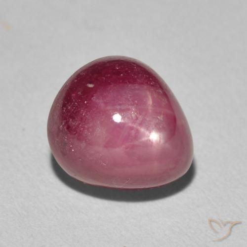 Rubino Stellato marmellata rossa naturale da 4.29 ct, Forma a pera, Opaco