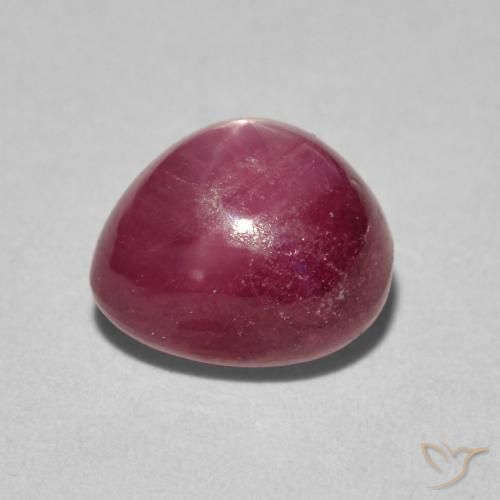 Rubino Stellato marmellata rossa naturale da 4.29 ct, Forma a pera, Opaco