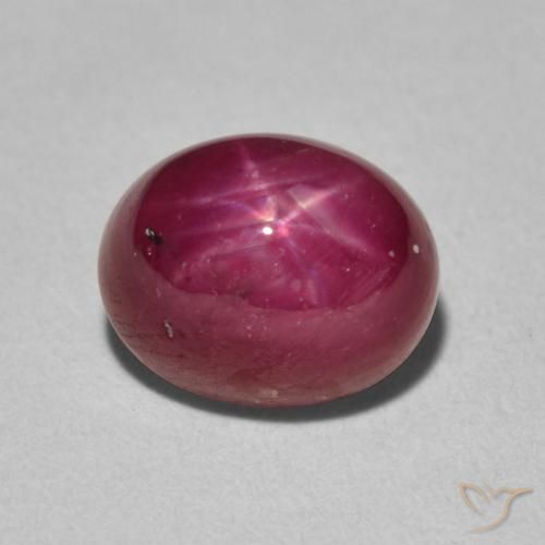 4.69ct Naturale Rosso scuro Rubino stellato, Ovale, Opaco