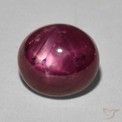 Rubino stellato naturale rosso da 4,58 ct, taglio ovale, opaco