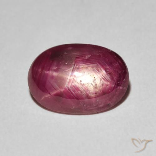3.19ct Naturale Rosso scuro Rubino stellato, Ovale, Opaco