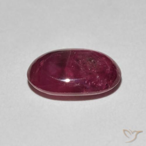 Rubino Stellato Rosso scuro naturale da 3.19 ct, Ovale, Opaco