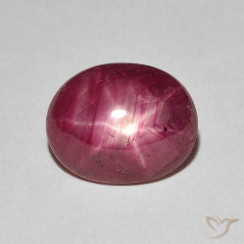 3.60ct Naturale Rosso scuro Rubino stellato, Ovale, Opaco