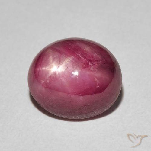 Rubino Stellato Rosso medio naturale da 4.40 ct, Ovale, Opaco