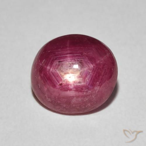 3.31ct Naturale Rosso medio Rubino stellato, Ovale, Opaco